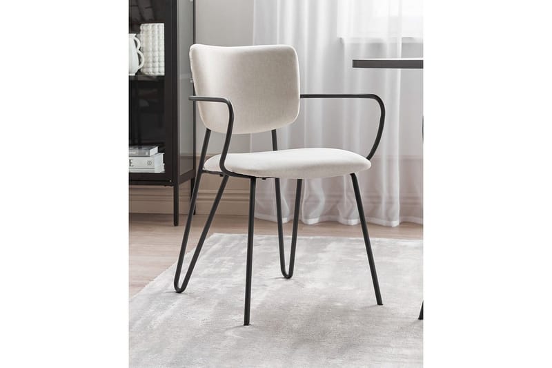 2 ruokatuolin setti Elko - Valkoinen, Musta - Huonekalut - Tuoli & nojatuoli - Ruokapöydän tuolit
