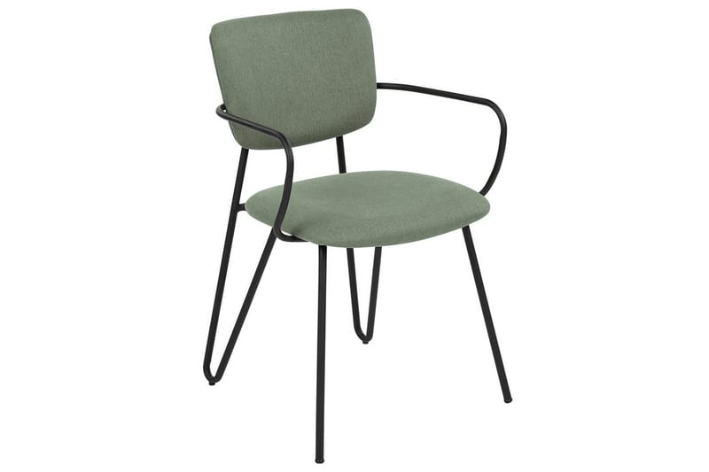 2 ruokatuolin setti Elko - Vihreä, musta - Huonekalut - Tuoli & nojatuoli - Ruokapöydän tuolit