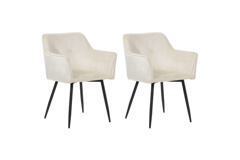 2 ruokatuolin setti Jasmin - Beige, musta - Huonekalut - Tuoli & nojatuoli - Ruokapöydän tuolit