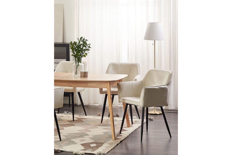 2 ruokatuolin setti Jasmin - Beige, musta - Huonekalut - Tuoli & nojatuoli - Ruokapöydän tuolit