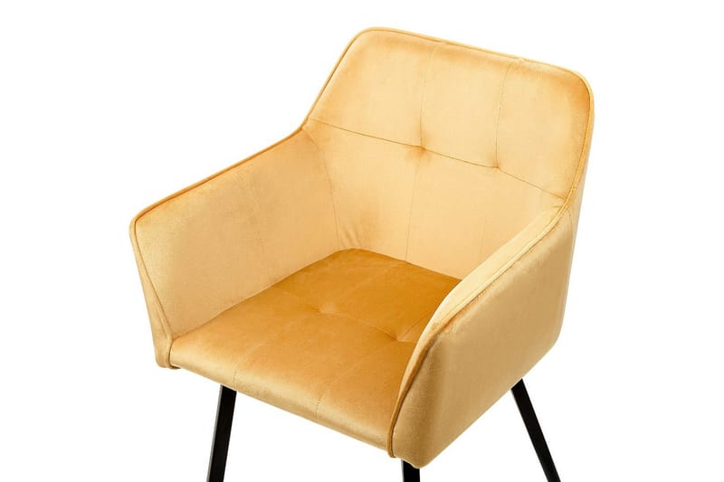 2 ruokatuolin setti Jasmin - Keltainen, musta - Huonekalut - Tuoli & nojatuoli - Ruokapöydän tuolit