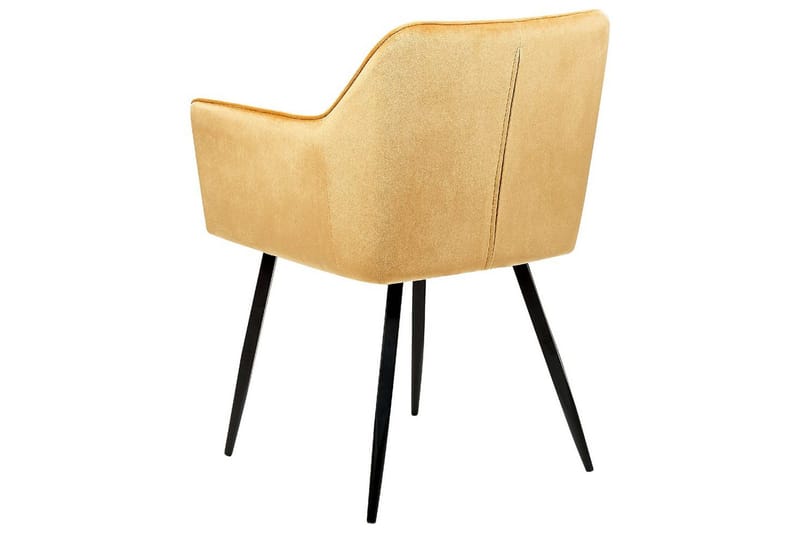 2 ruokatuolin setti Jasmin - Keltainen, musta - Huonekalut - Tuoli & nojatuoli - Ruokapöydän tuolit