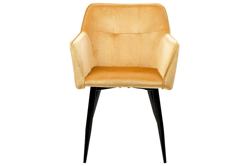 2 ruokatuolin setti Jasmin - Keltainen, musta - Huonekalut - Tuoli & nojatuoli - Ruokapöydän tuolit