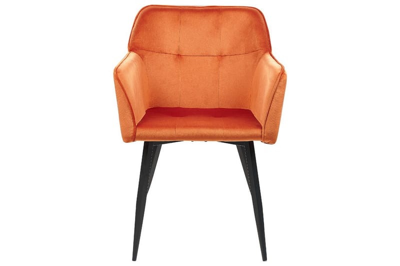 2 ruokatuolin setti Jasmin - Oranssi, musta - Huonekalut - Tuoli & nojatuoli - Ruokapöydän tuolit