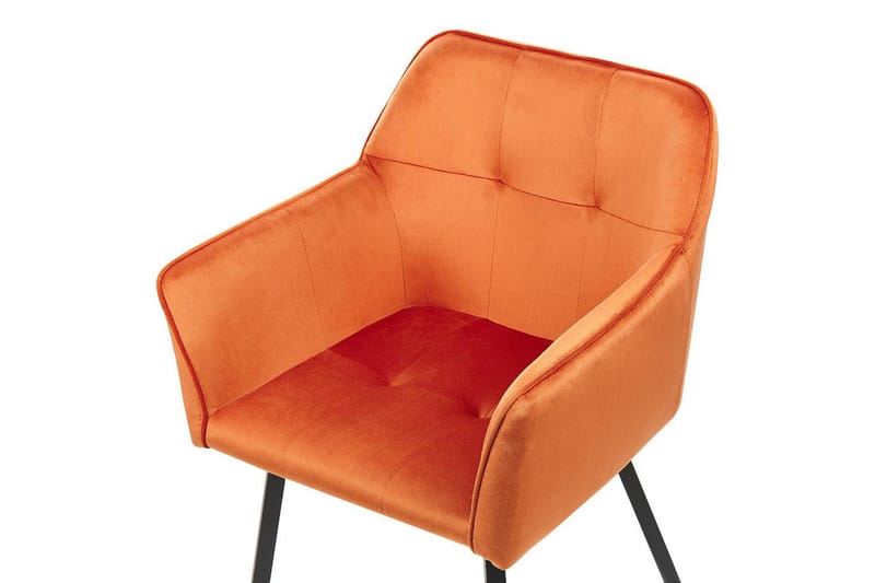 2 ruokatuolin setti Jasmin - Oranssi, musta - Huonekalut - Tuoli & nojatuoli - Ruokapöydän tuolit