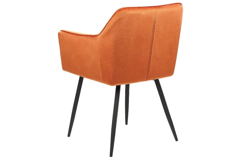 2 ruokatuolin setti Jasmin - Oranssi, musta - Huonekalut - Tuoli & nojatuoli - Ruokapöydän tuolit