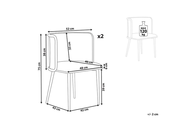 2 ruokatuolin setti Kobuk - Huonekalut - Tuoli & nojatuoli - Ruokapöydän tuolit