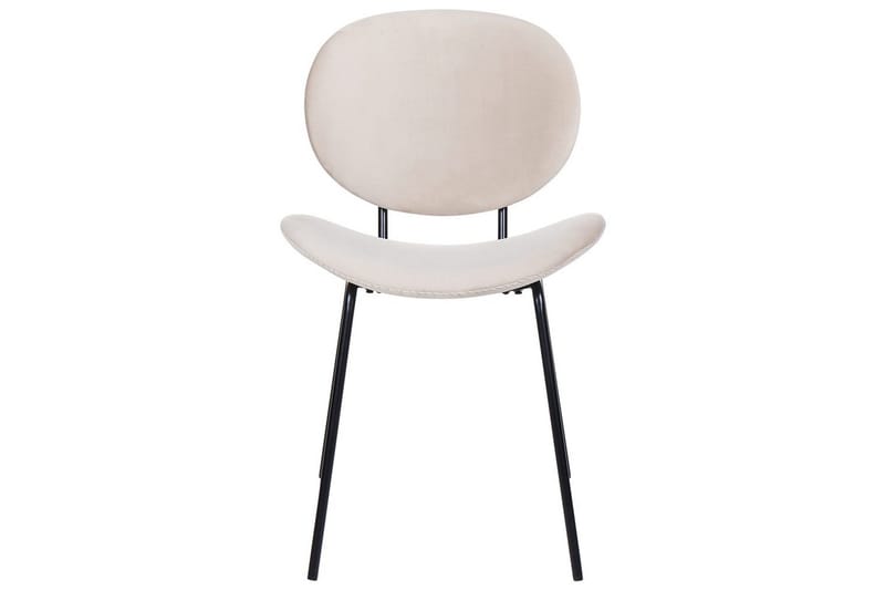 2 ruokatuolin setti Luana - Beige, musta/Sametti - Huonekalut - Tuoli & nojatuoli - Ruokapöydän tuolit