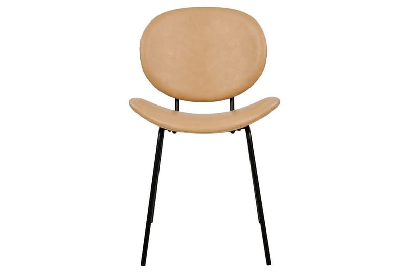 2 ruokatuolin setti Luana - Beige, musta/Tekonahka - Huonekalut - Tuoli & nojatuoli - Ruokapöydän tuolit