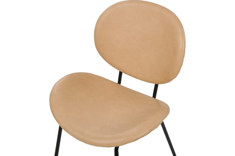 2 ruokatuolin setti Luana - Beige, musta/Tekonahka - Huonekalut - Tuoli & nojatuoli - Ruokapöydän tuolit