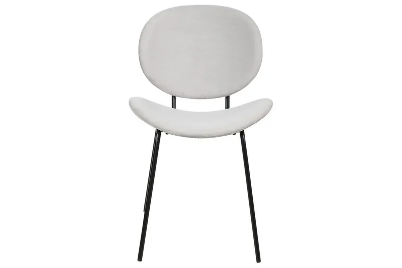 2 ruokatuolin setti Luana - Harmaa, musta/Sametti - Huonekalut - Tuoli & nojatuoli - Ruokapöydän tuolit