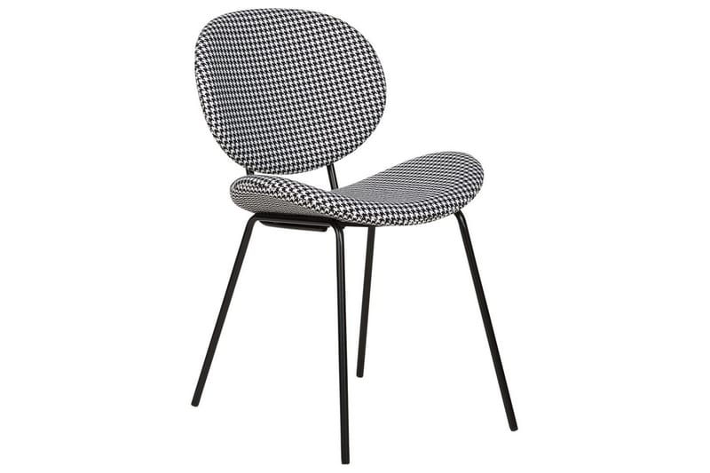 2 ruokatuolin setti Luana - Musta, valkoinen/polyesteri - Huonekalut - Tuoli & nojatuoli - Ruokapöydän tuolit