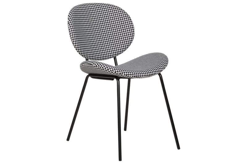 2 ruokatuolin setti Luana - Musta, valkoinen/polyesteri - Huonekalut - Tuoli & nojatuoli - Ruokapöydän tuolit