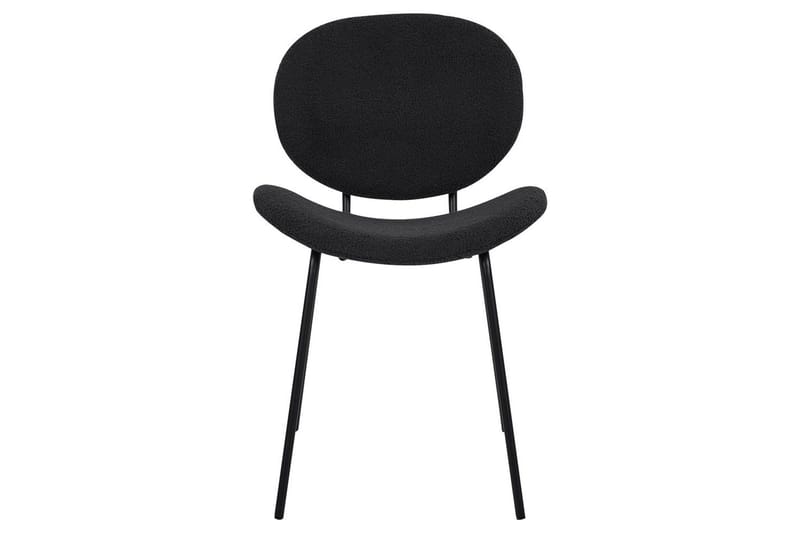 2 ruokatuolin setti Luana - Musta/Bouclé - Huonekalut - Tuoli & nojatuoli - Ruokapöydän tuolit