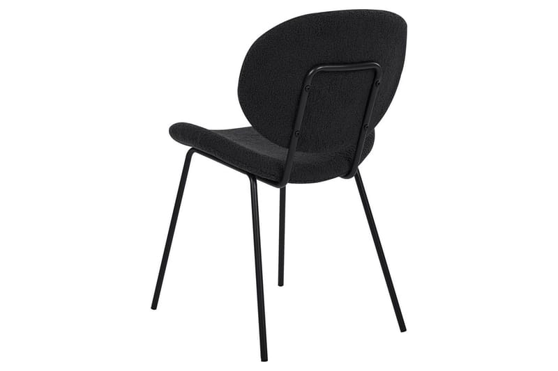 2 ruokatuolin setti Luana - Musta/Bouclé - Huonekalut - Tuoli & nojatuoli - Ruokapöydän tuolit
