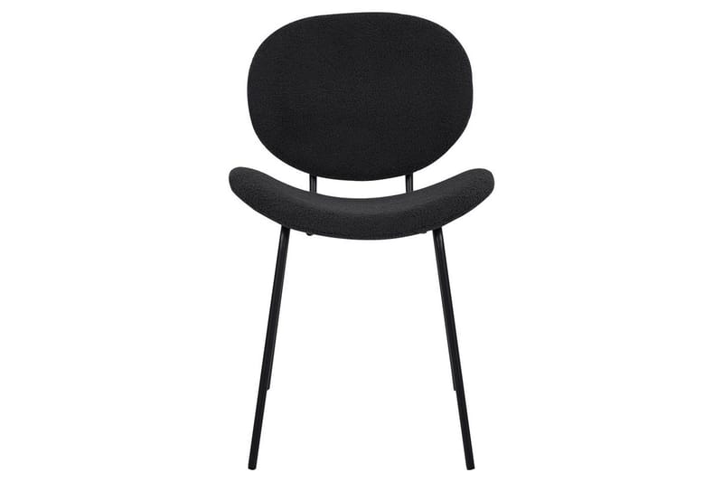 2 ruokatuolin setti Luana - Musta/Bouclé - Huonekalut - Tuoli & nojatuoli - Ruokapöydän tuolit