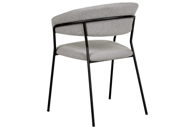 2 ruokatuolin setti Mariposa - Harmaa, musta/Bouclé - Huonekalut - Tuoli & nojatuoli - Ruokapöydän tuolit