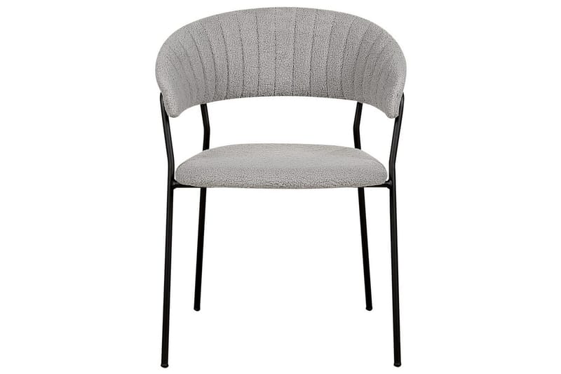 2 ruokatuolin setti Mariposa - Harmaa, musta/Bouclé - Huonekalut - Tuoli & nojatuoli - Ruokapöydän tuolit