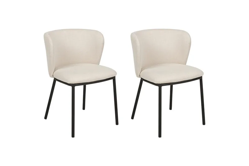 2 ruokatuolin setti Mina, Beige, musta/Polyesteri