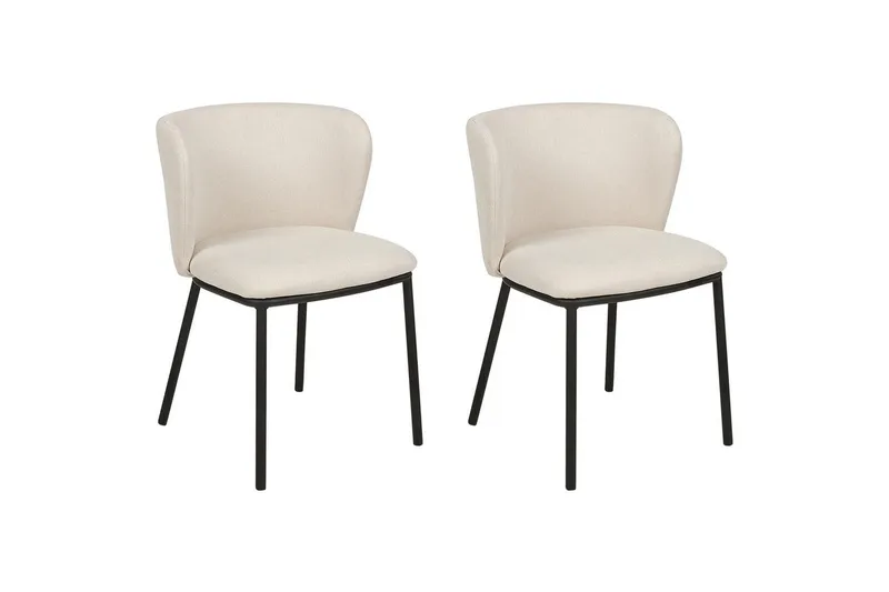 2 ruokatuolin setti Mina, Beige, musta/Polyesteri