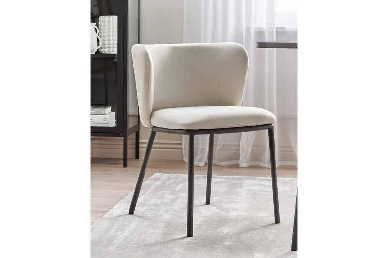 2 ruokatuolin setti Mina - Beige, musta/Polyesteri - Huonekalut - Tuoli & nojatuoli - Ruokapöydän tuolit