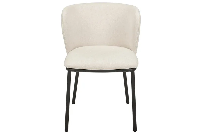 2 ruokatuolin setti Mina - Beige, musta/Polyesteri - Huonekalut - Tuoli & nojatuoli - Ruokapöydän tuolit