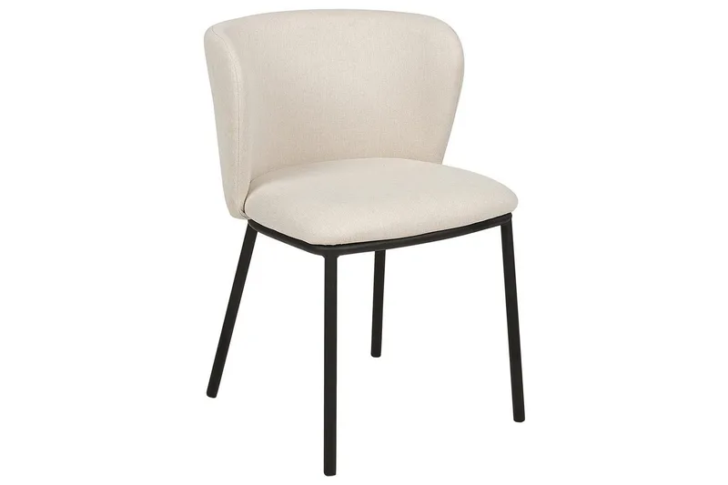 2 ruokatuolin setti Mina - Beige, musta/Polyesteri - Huonekalut - Tuoli & nojatuoli - Ruokapöydän tuolit