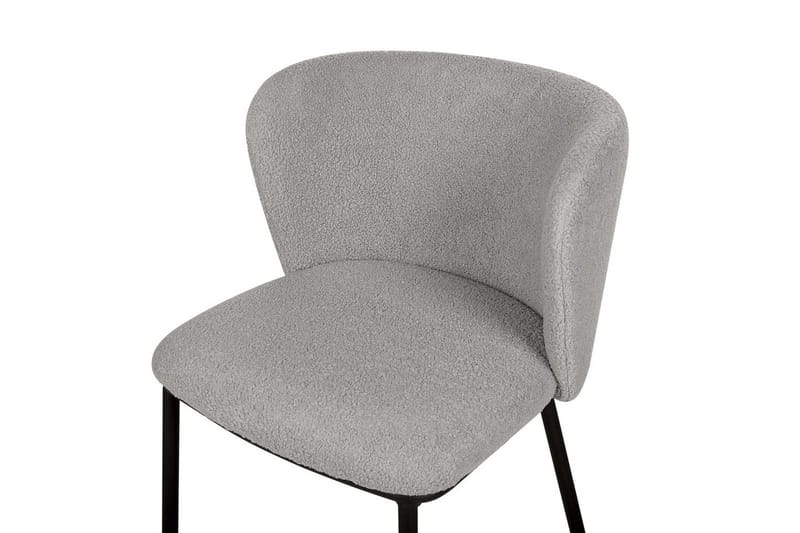 2 ruokatuolin setti Mina - Harmaa, musta/Bouclé - Huonekalut - Tuoli & nojatuoli - Ruokapöydän tuolit