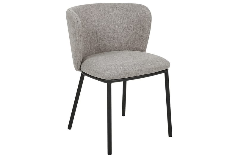 2 ruokatuolin setti Mina - Harmaa, musta/Polyesteri - Huonekalut - Tuoli & nojatuoli - Ruokapöydän tuolit