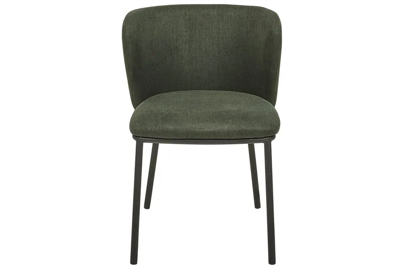 2 ruokatuolin setti Mina - Vihreä, Musta/Polyesteri - Huonekalut - Tuoli & nojatuoli - Ruokapöydän tuolit