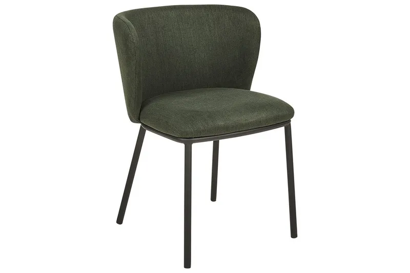 2 ruokatuolin setti Mina - Vihreä, Musta/Polyesteri - Huonekalut - Tuoli & nojatuoli - Ruokapöydän tuolit