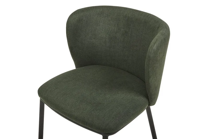 2 ruokatuolin setti Mina - Vihreä, Musta/Polyesteri - Huonekalut - Tuoli & nojatuoli - Ruokapöydän tuolit