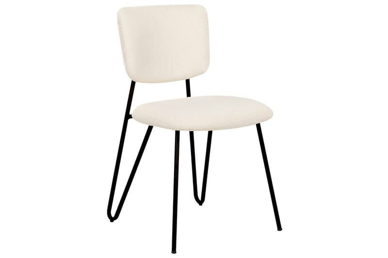 2 ruokatuolin setti Nelko - Valkoinen, Musta - Huonekalut - Tuoli & nojatuoli - Ruokapöydän tuolit