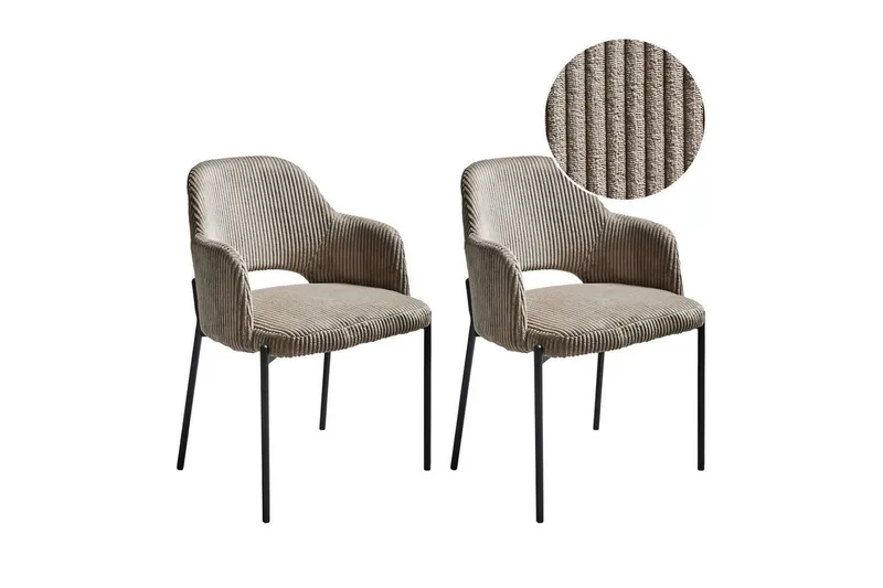2 ruokatuolin setti Raton, Beige, musta