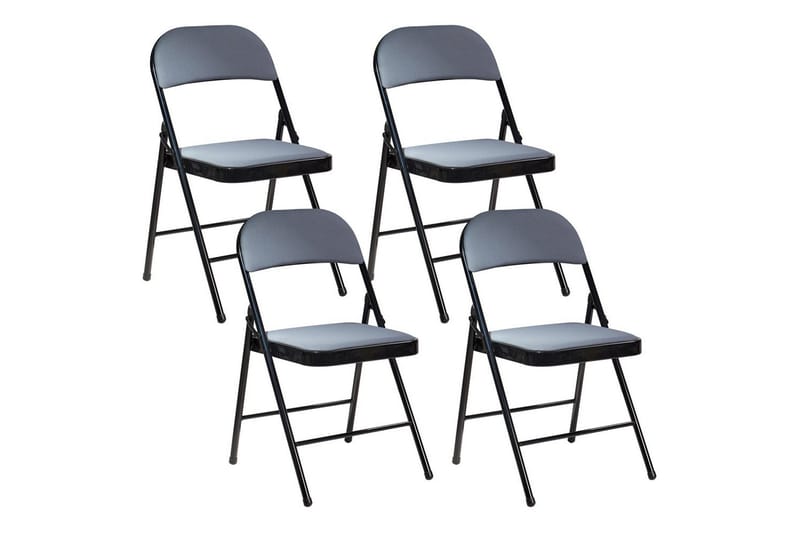 4 kokoontaitettavan tuolin setti Sparks, Harmaa, musta