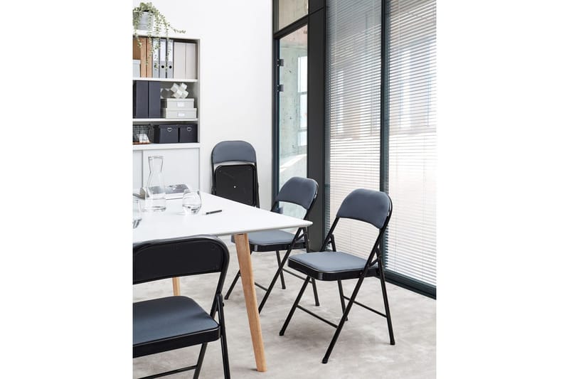 4 kokoontaitettavan tuolin setti Sparks - Harmaa, musta - Huonekalut - Tuoli & nojatuoli - Taittotuolit & Pinottavat tuolit