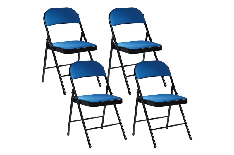 4 kokoontaitettavan tuolin setti Sparks - Sininen, Musta - Huonekalut - Tuoli & nojatuoli - Taittotuolit & Pinottavat tuolit