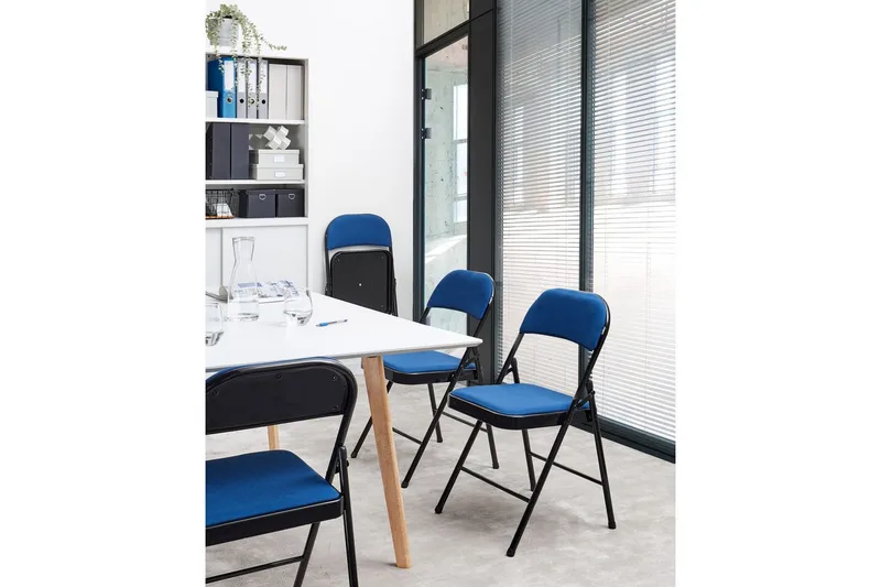4 kokoontaitettavan tuolin setti Sparks - Sininen, Musta - Huonekalut - Tuoli & nojatuoli - Taittotuolit & Pinottavat tuolit