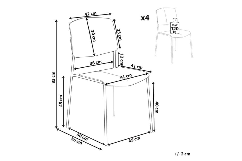 4 ruokatuolin setti Astoria - Beige - Huonekalut - Tuoli & nojatuoli - Ruokapöydän tuolit