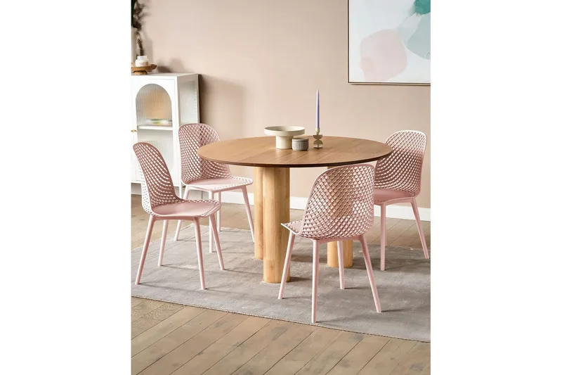 4 ruokatuolin setti Emory - Vaaleanpunainen - Huonekalut - Tuoli & nojatuoli - Ruokapöydän tuolit