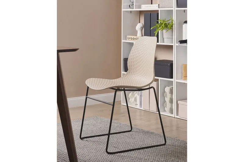 4 ruokatuolin setti Panora - Beige, musta - Huonekalut - Tuoli & nojatuoli - Ruokapöydän tuolit