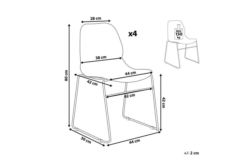 4 ruokatuolin setti Panora - Beige, musta - Huonekalut - Tuoli & nojatuoli - Ruokapöydän tuolit