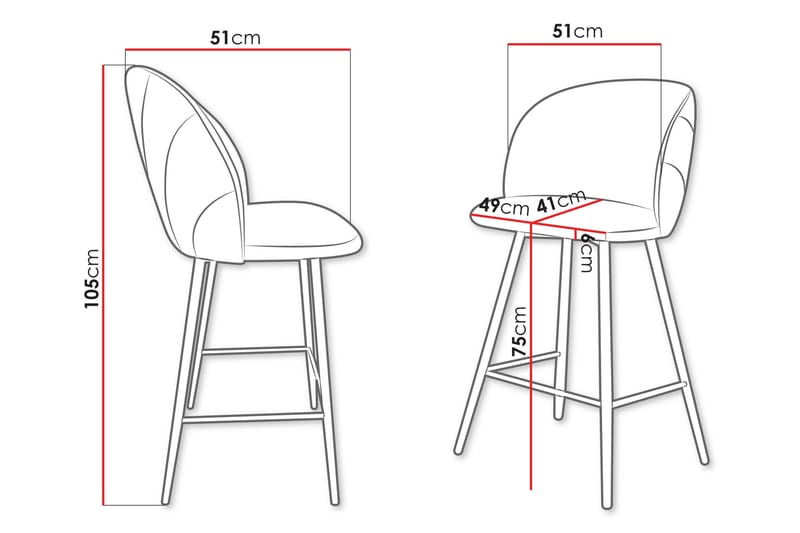 Aikka Baarituoli 105 cm - Laivastonsininen - Huonekalut - Tuoli & nojatuoli - Baarituoli
