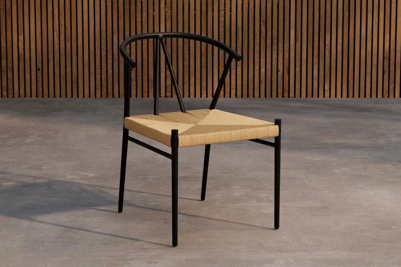 Alfons ruokatuoli ulkokäyttöön, Musta