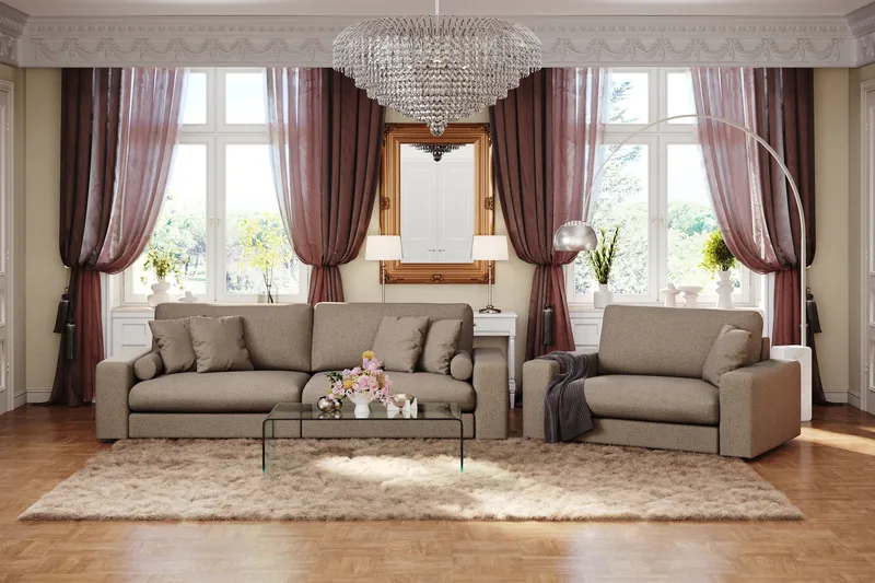 Arken Lyx Suuri Syvä Kangasnojatuoli - Ruskea - Huonekalut - Tuoli & nojatuoli - Nojatuoli & lepotuoli