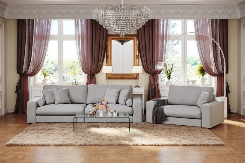 Arken Lyx Suuri Syvä Kangasnojatuoli - Vaaleanharmaa - Huonekalut - Tuoli & nojatuoli - Nojatuoli & lepotuoli