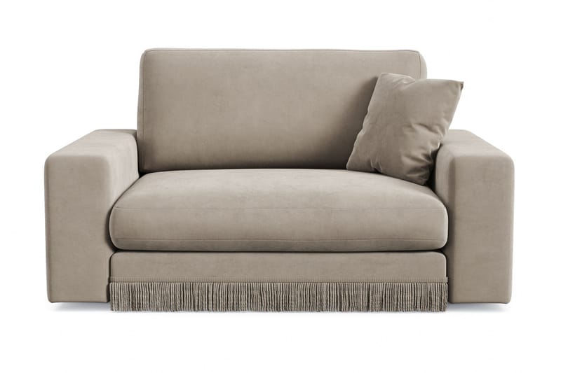 Arken Lyx Suuri Syvä Samettinen nojatuoli - Beige - Huonekalut - Tuoli & nojatuoli - Nojatuoli & lepotuoli