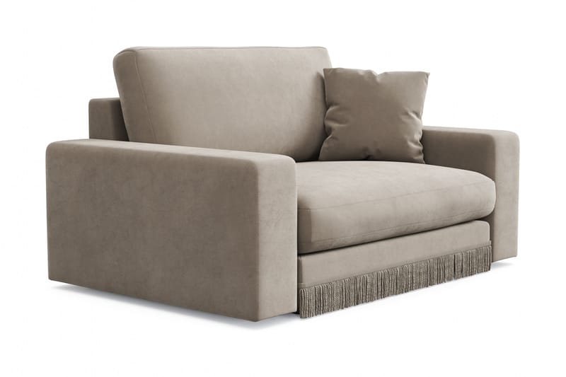 Arken Lyx Suuri Syvä Samettinen nojatuoli - Beige - Huonekalut - Tuoli & nojatuoli - Nojatuoli & lepotuoli