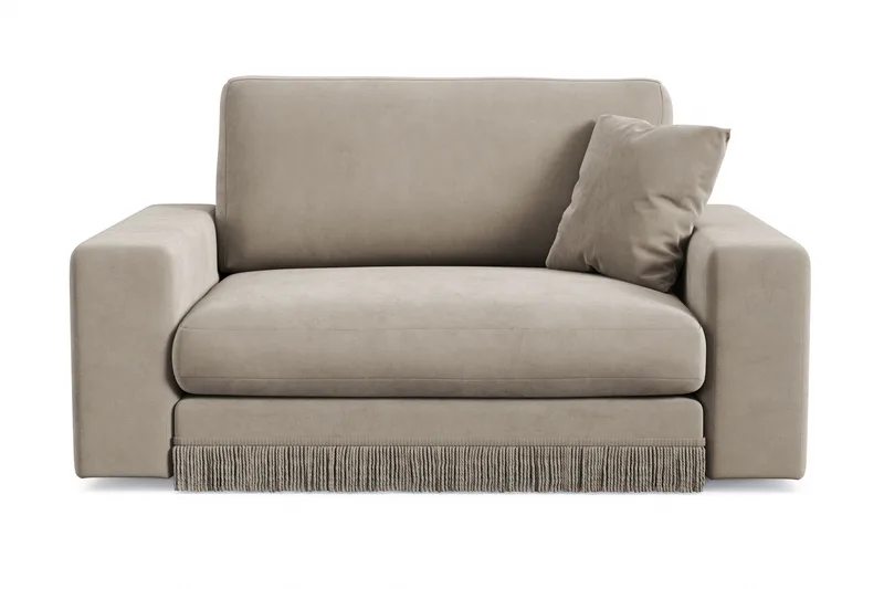 Arken Lyx Suuri Syvä Samettinen nojatuoli, Beige