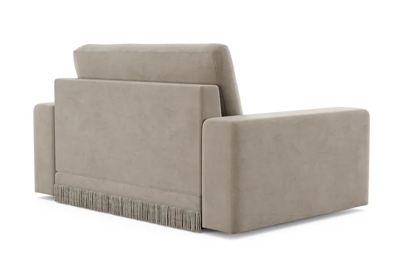 Arken Lyx Suuri Syvä Samettinen nojatuoli - Beige - Huonekalut - Tuoli & nojatuoli - Nojatuoli & lepotuoli